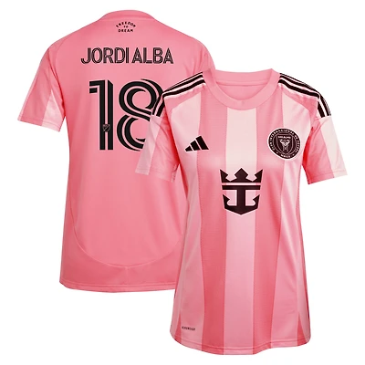 Women's adidas Jordi Alba Light Pink Inter Miami CF 2025 Euforia Replica Player Jersey