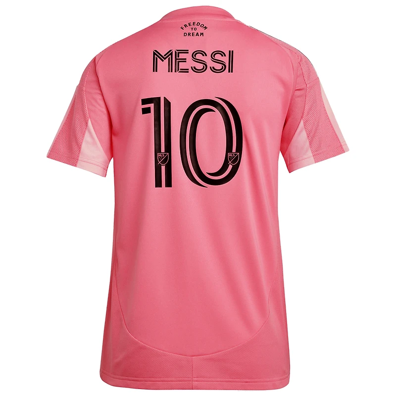 Maillot réplique du joueur adidas Lionel Messi rose clair Inter Miami CF 2025 Euforia pour femme