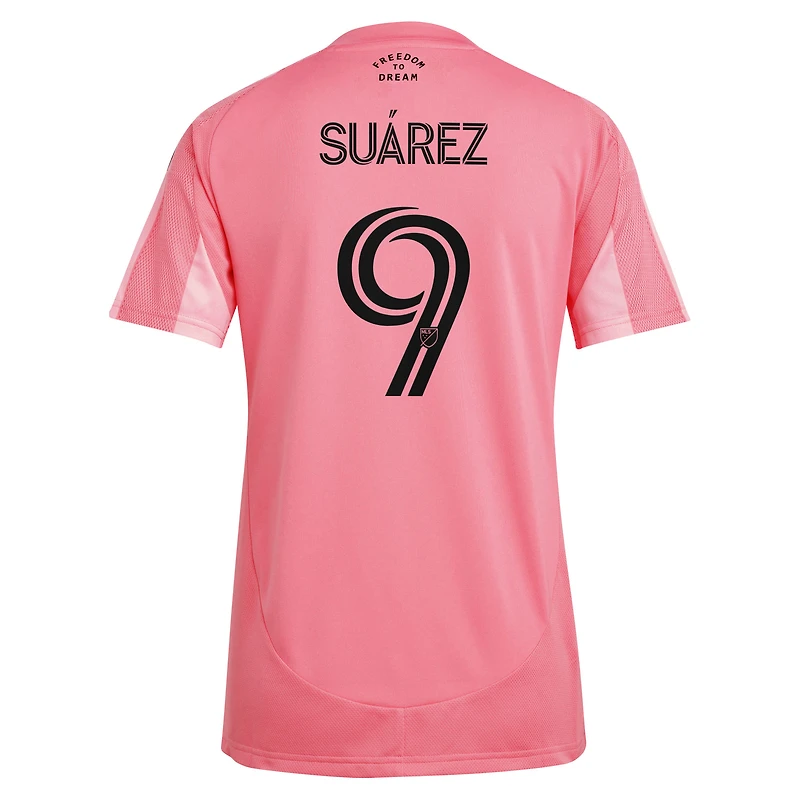 Maillot de joueur adidas Luis Suárez Inter Miami CF 2025 Euforia Replica rose clair pour femme