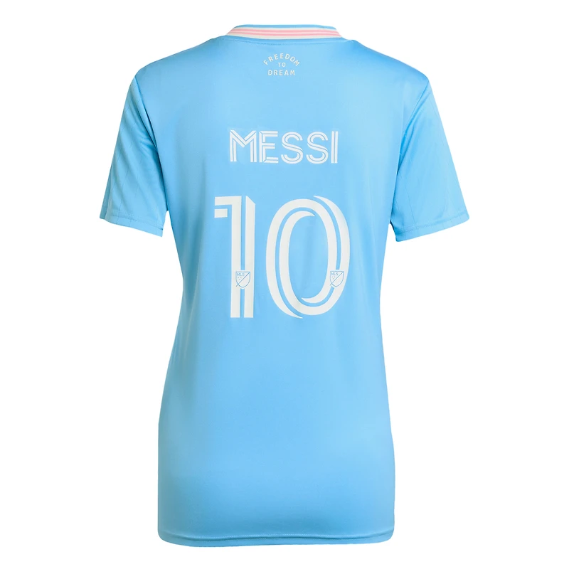 Maillot réplique bleu Lionel Messi Inter Miami CF 2025 pour femme adidas Originals