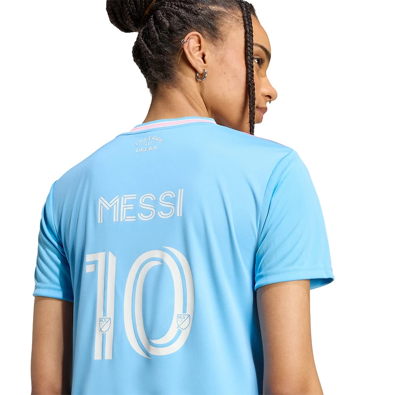 Maillot réplique bleu Lionel Messi Inter Miami CF 2025 pour femme adidas Originals