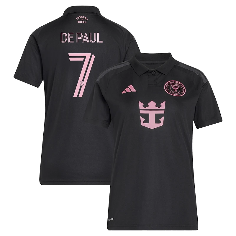 Women's adidas Rodrigo De Paul Black Inter Miami CF 2026 Presagio Replica Jersey