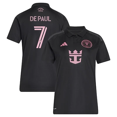 Women's adidas Rodrigo De Paul Black Inter Miami CF 2026 Presagio Replica Jersey