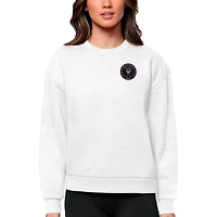 Sweat-shirt blanc Antigua Inter Miami CF pour femme avec logo de l'équipe Victory