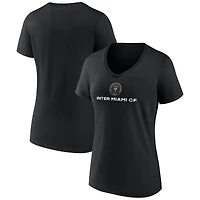 Women's Black Inter Miami CF Heart & Soul V-Neck T-Shirt