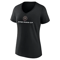 T-shirt noir à col en V Inter Miami CF Heart & Soul pour femme