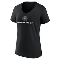Women's Black Inter Miami CF Official Logo V-Neck T-Shirt