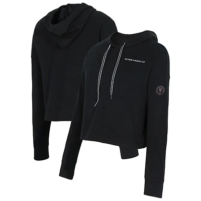 Women's Concepts Sport Black Inter Miami CF Elevation Tri-Blend Long Sleeve Pullover Hoodie
