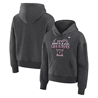 Women's Fanatics  Heather Charcoal Inter Miami CF 2025 MLS Cup Champions Locker Room Hoodie