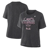 Women's Fanatics  Heather Charcoal Inter Miami CF 2025 MLS Cup Champions Locker Room T-shirt