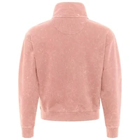Women's Sportiqe Pink Inter Miami CF Iggy Washed Cropped Quarter-Zip Pullover