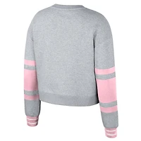 Women's Stadium Essentials Heather Gray Inter Miami CF Scrimmage Cropped Pullover Sweatshirt