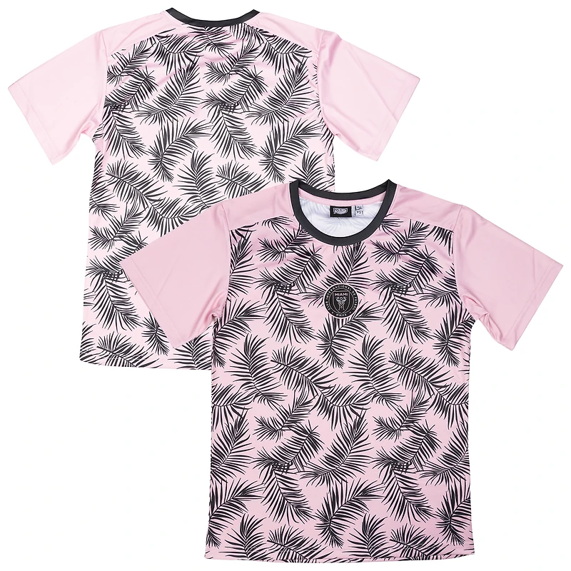 T-shirt rose de l'équipe départ l'Inter Miami CF à domicile pour jeunes sportifs