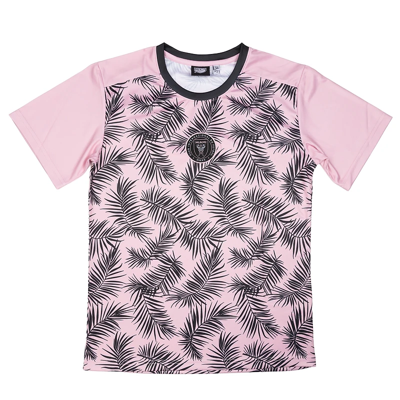 T-shirt rose de l'équipe départ l'Inter Miami CF à domicile pour jeunes sportifs
