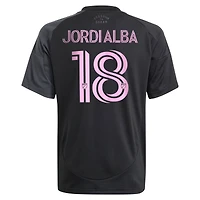 Maillot de joueur réplique adidas Jordi Alba Ramos noir Inter Miami CF 2025 The Fortitude Kit pour jeunes