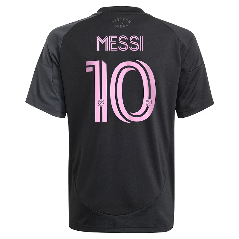 Youth adidas Lionel Messi Black Inter Miami CF 2025 The Fortitude Kit Replica Player Jersey