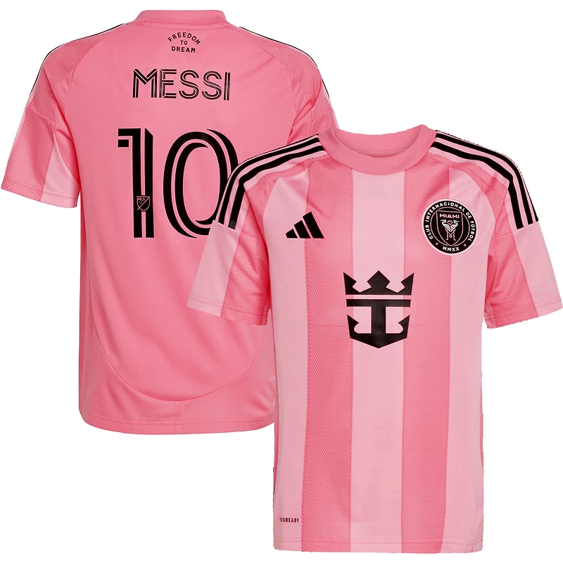 Maillot de joueur réplique Euforia Inter Miami CF 2025 rose clair Lionel Messi pour jeune adidas