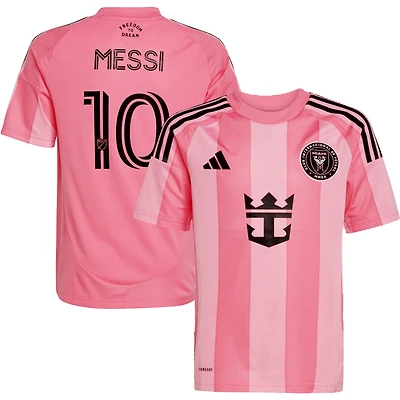 Maillot de joueur réplique Euforia Inter Miami CF 2025 rose clair Lionel Messi pour jeune adidas