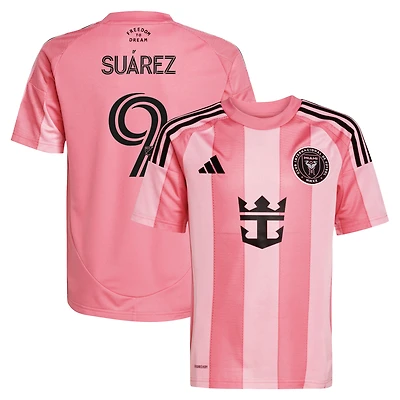 Maillot de joueur adidas Luis Suárez Inter Miami CF 2025 Euforia Replica rose clair pour jeune