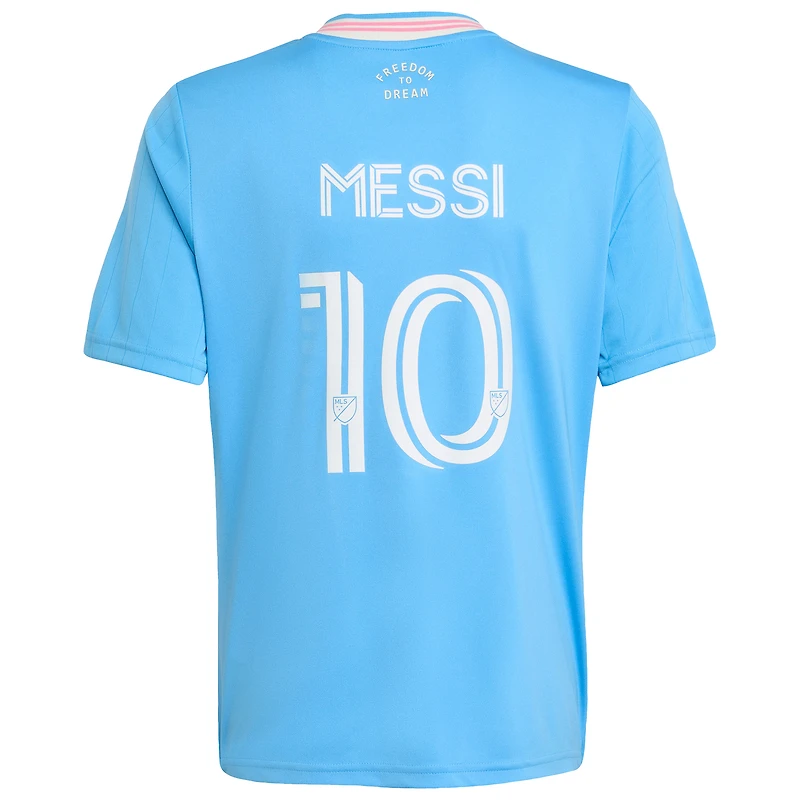Maillot réplique bleu Inter Miami CF 2025 pour jeune adidas Originals Lionel Messi