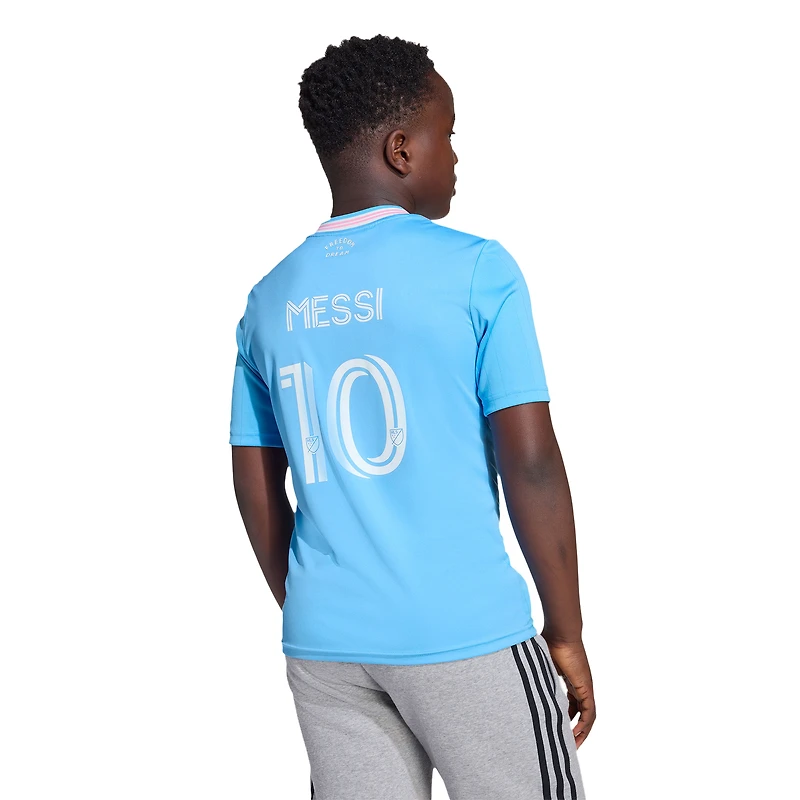 Maillot réplique bleu Inter Miami CF 2025 pour jeune adidas Originals Lionel Messi