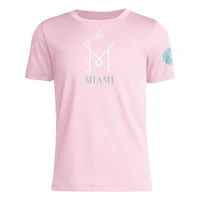 T-shirt adidas rose pour jeunes, collection Archives Inter Miami CF 2025