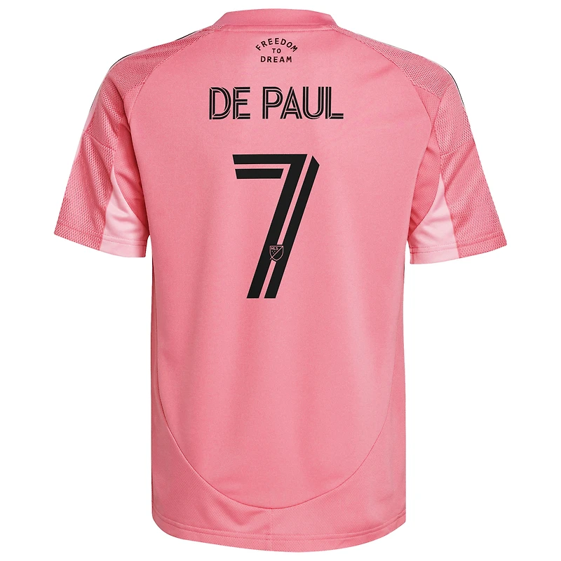 Maillot De joueur adidas Rodrigo Paul rose clair Inter Miami CF 2025 Euforia Replica pour jeune