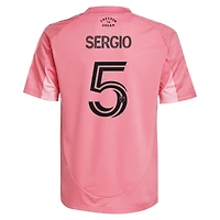 Maillot de joueur réplique adidas Sergio Busquets rose clair Inter Miami CF 2025 Euforia pour jeunes