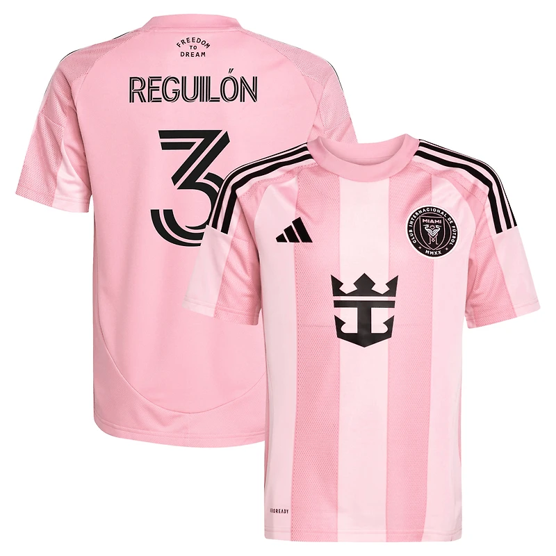 Youth adidas Sergio Reguilón Pink Inter Miami CF 2025 Euforia Replica Jersey