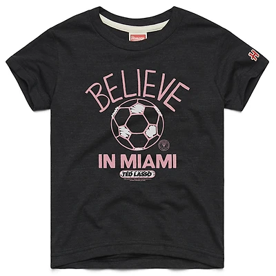 Youth Homage  Charcoal Inter Miami CF MLS x Ted Lasso Believe Graphic Tri-Blend T-Shirt