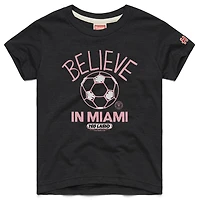 Youth Homage  Charcoal Inter Miami CF MLS x Ted Lasso Believe Graphic Tri-Blend T-Shirt