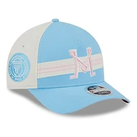 Casquette ajustable New Era bleu clair Inter Miami CF 2025 avec crochet 9FORTY M-Crown