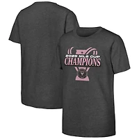 T-shirt Youth Outerstuff Heather Gray Inter Miami CF 2025 MLS Cup Champions Vestiaire