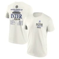 T-shirt homme Fanatics Cream Inter Milan Tournée américaine 2025 CWC