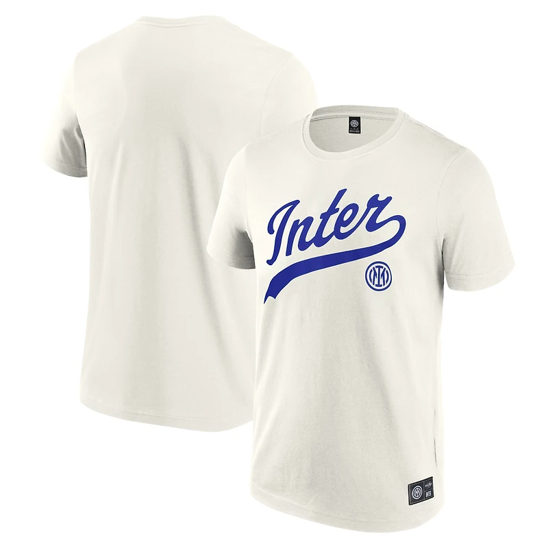 Men's Fanatics  Cream Inter Milan Collegiate T-Shirt