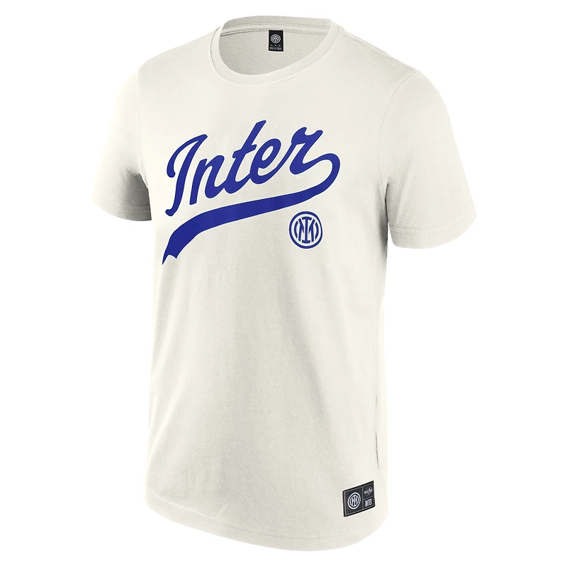 Men's Fanatics  Cream Inter Milan Collegiate T-Shirt