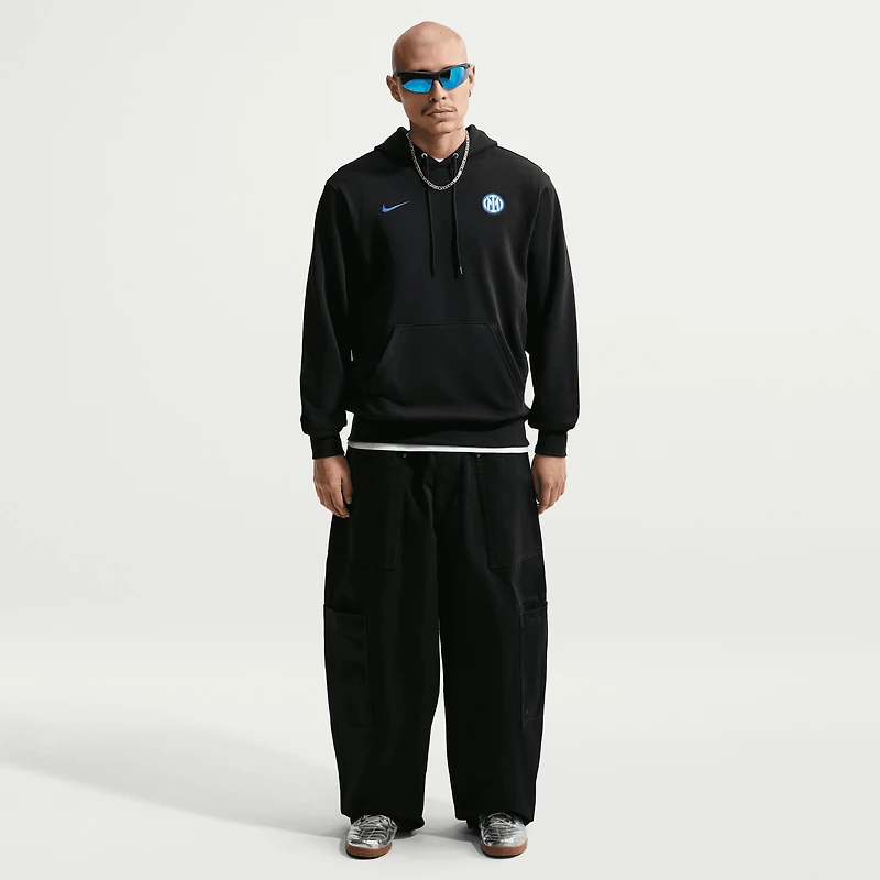 Men's Nike Black Inter Milan Club Crest Fleece Hoodie