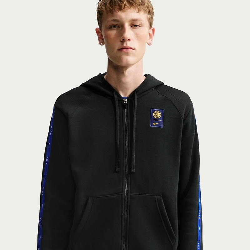 Men's Nike Black Inter Milan Club Raglan Full-Zip Hoodie