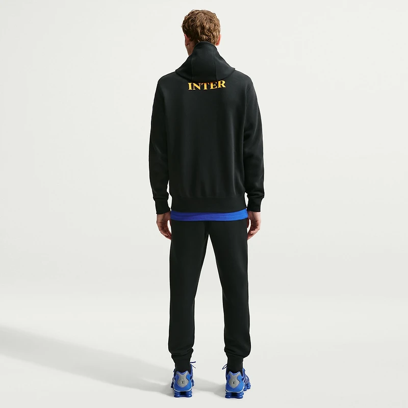 Men's Nike Black Inter Milan Club Raglan Full-Zip Hoodie