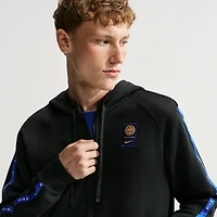 Men's Nike Black Inter Milan Club Raglan Full-Zip Hoodie
