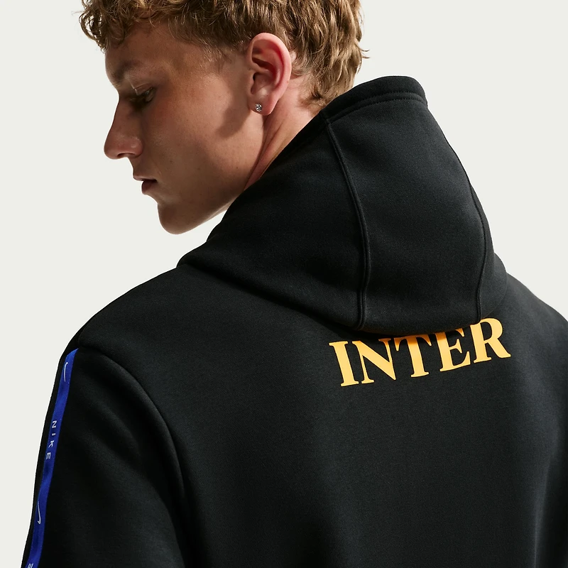 Men's Nike Black Inter Milan Club Raglan Full-Zip Hoodie