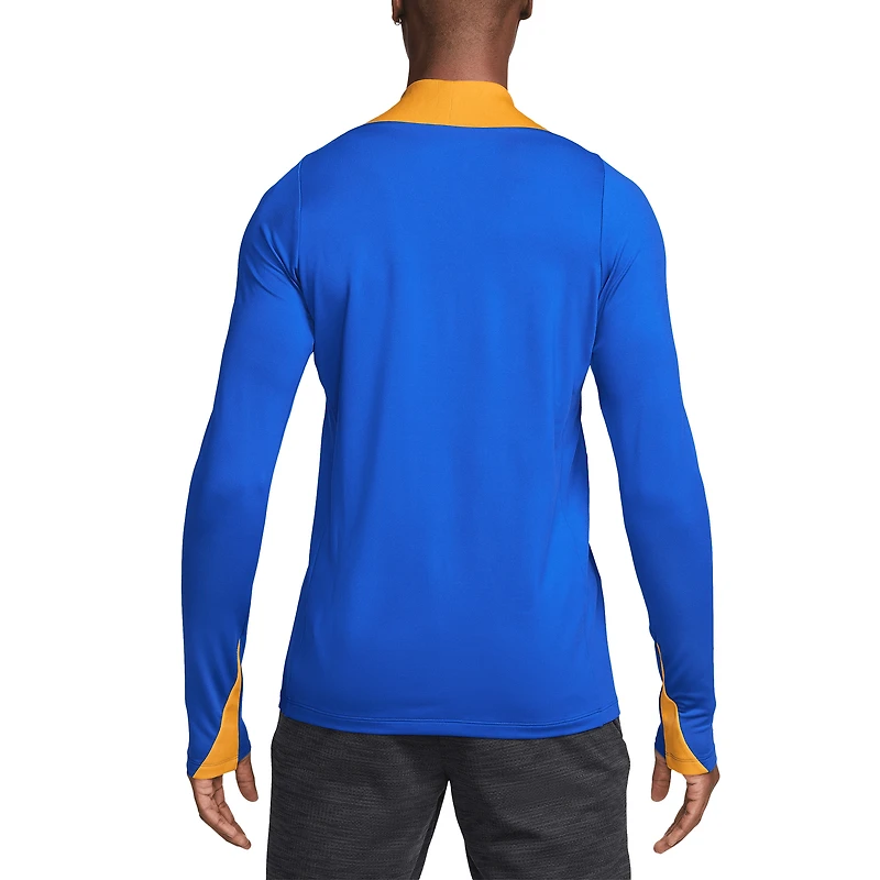 Haut à enfiler Nike bleu Inter Milan 2024/25 Third Strike Drill Performance quart de zip pour homme