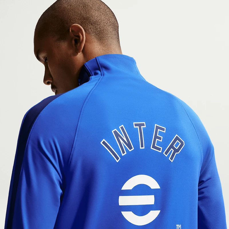 Men's Nike Blue Inter Milan 2026/27 Strike Drill Quarter-Zip Long Sleeve Top