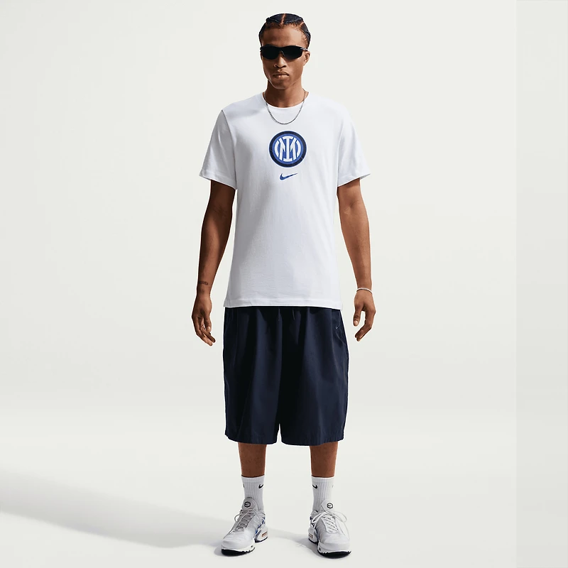 T-shirt Nike blanc pour homme avec l'écusson de l'Inter Milan