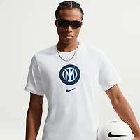 T-shirt Nike blanc pour homme avec l'écusson de l'Inter Milan