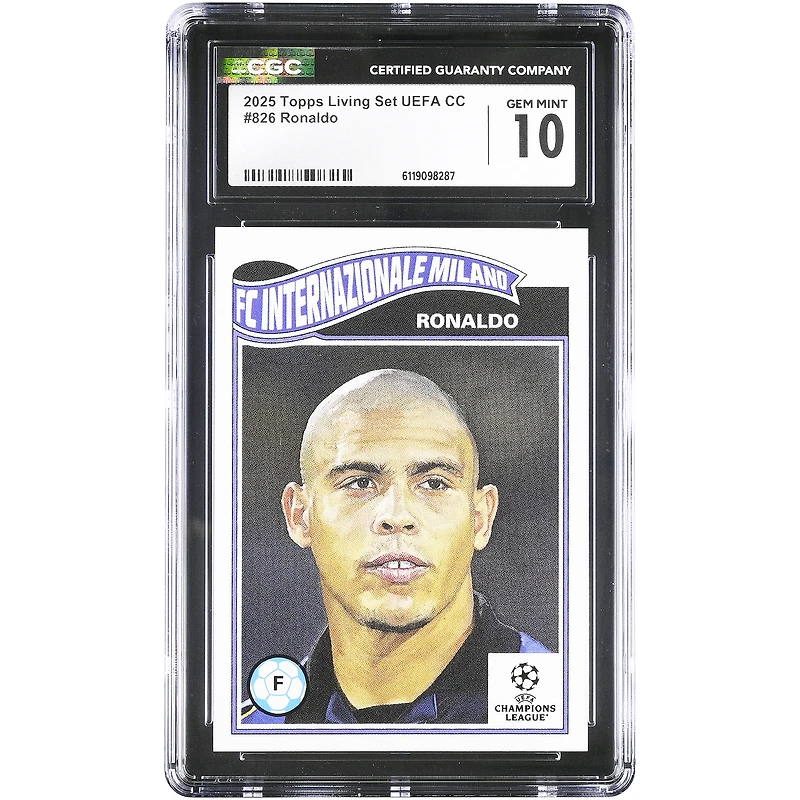Ronaldo Inter Milan 2025 Topps Living Set #826 CGC Authenticated 10 Card