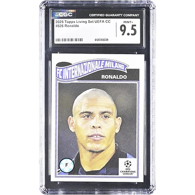 Carte Ronaldo Inter Milan 2025 Topps Living Set UEFA CC #826 authentifiée CGC 9.5