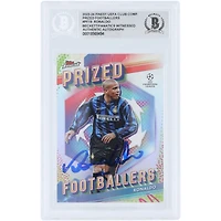 Ronaldo Inter Milan Autographed 2023-24 Topps Finest UEFA Prized Footballers #PF-19 Beckett Fanatics Witnessed Authenticated Card