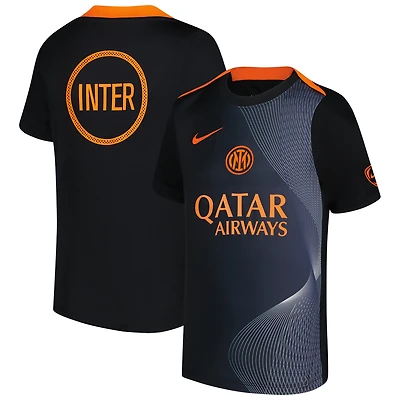 Youth Nike Black Inter Milan 2025/26 Third Academy Pro Pre-Match Dri-Fit Top