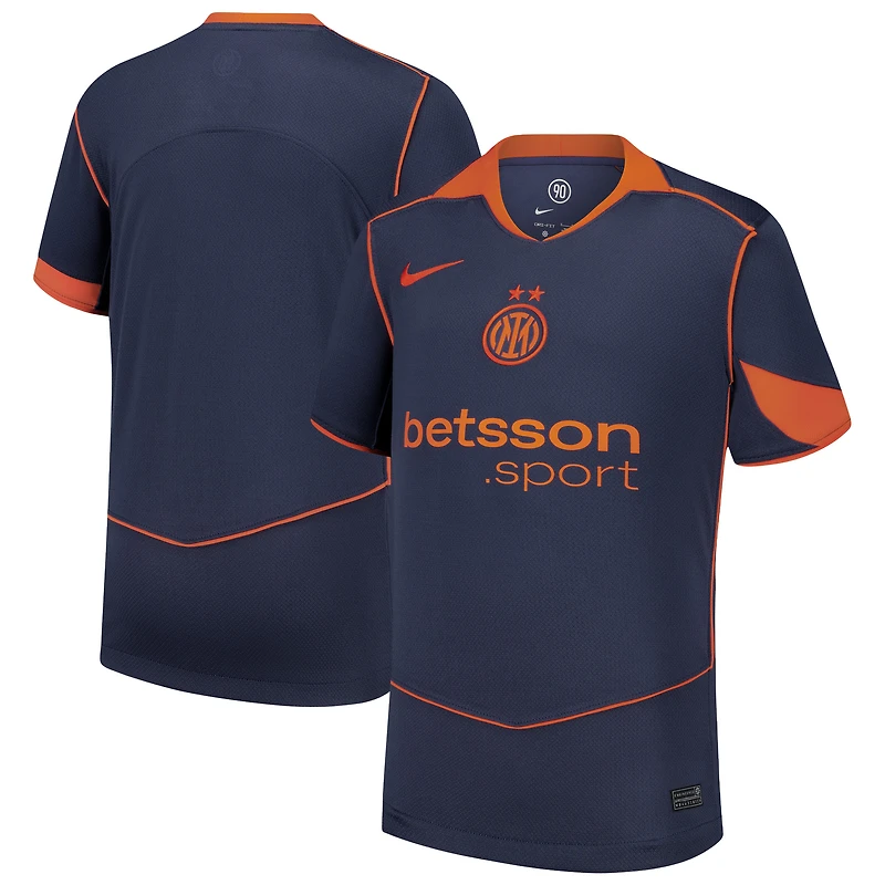 Maillot Nike bleu Inter Milan 2025/26 troisième réplique pour enfant